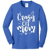 Crazy Cat Mom Cat Lover Cat Day Kids Long Sleeve Shirt