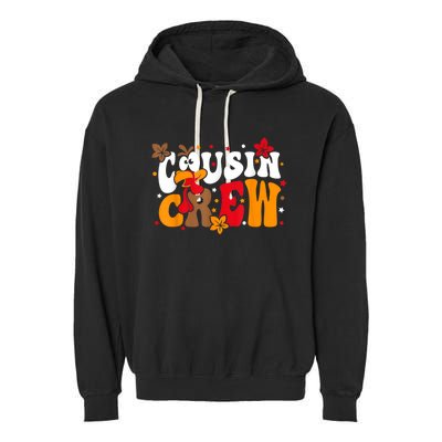 Cousin Crew Matching Shirts Turkey Face Thanksgiving Garment-Dyed Fleece Hoodie