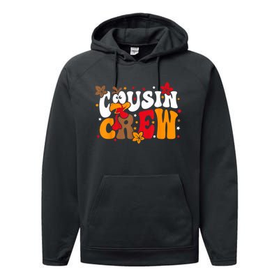 Cousin Crew Matching Shirts Turkey Face Thanksgiving Performance Fleece Hoodie