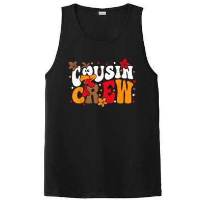 Cousin Crew Matching Shirts Turkey Face Thanksgiving PosiCharge Competitor Tank