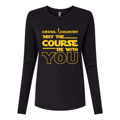 Cross Country May The Course Be With You Runner Jogger Gift Womens Cotton Relaxed Long Sleeve T-Shirt