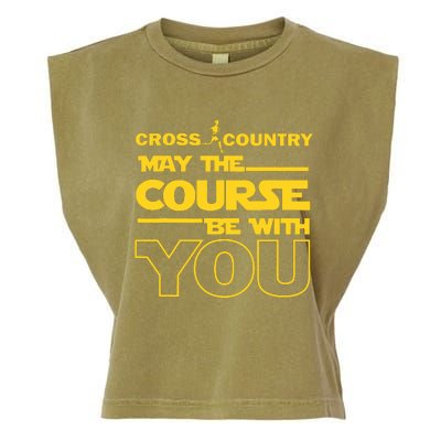 Cross Country May The Course Be With You Runner Jogger Gift Garment-Dyed Women's Muscle Tee