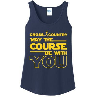 Cross Country May The Course Be With You Runner Jogger Gift Ladies Essential Tank