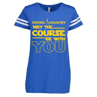 Cross Country May The Course Be With You Runner Jogger Gift Enza Ladies Jersey Football T-Shirt