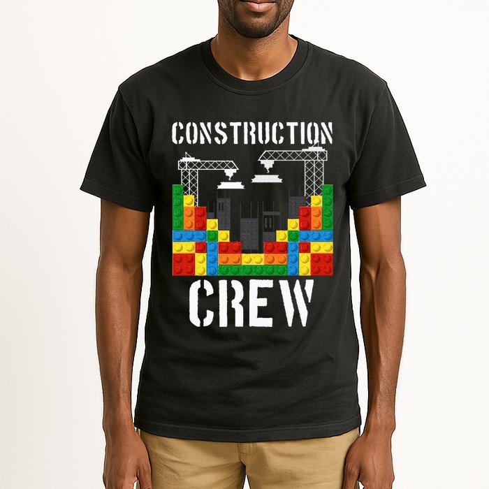 Construction Crew Master Builder Bricklayer Building Blocks Tall T-Shirt