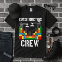 Construction Crew Master Builder Bricklayer Building Blocks Tall T-Shirt