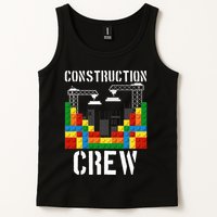 Construction Crew Master Builder Bricklayer Building Blocks Tank Top