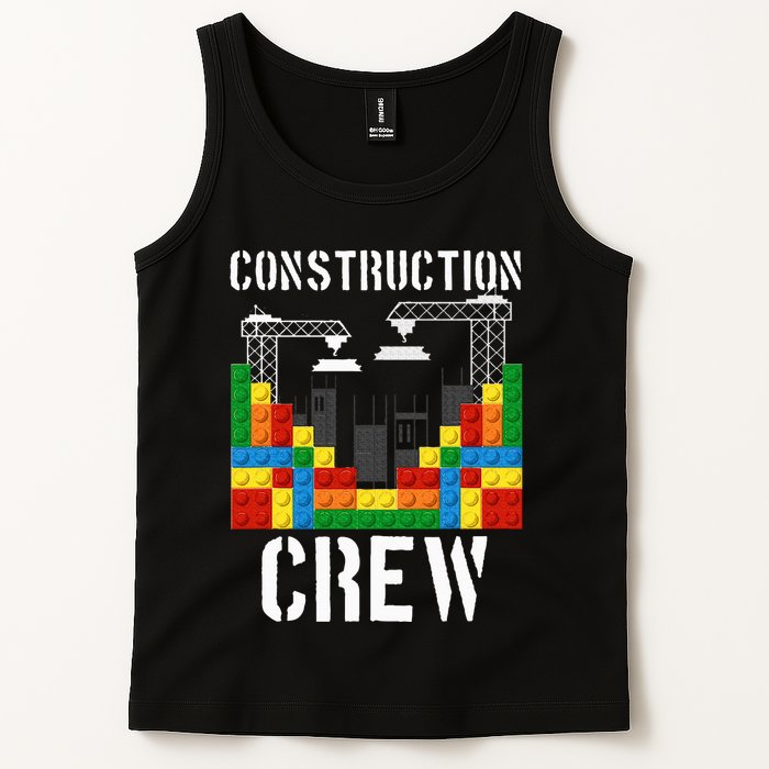 Construction Crew Master Builder Bricklayer Building Blocks Tank Top