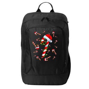 Candy Cane Merry And Bright Red And White Candy Christmas City Backpack