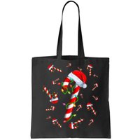 Candy Cane Merry And Bright Red And White Candy Christmas Tote Bag