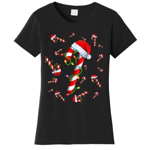 Candy Cane Merry And Bright Red And White Candy Christmas Women's T-Shirt