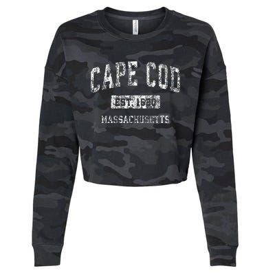 Cape Cod Massachusetts Ma Vintage Sports Cropped Pullover Crew