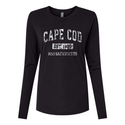 Cape Cod Massachusetts Ma Vintage Sports Womens Cotton Relaxed Long Sleeve T-Shirt