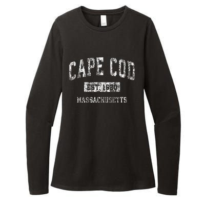 Cape Cod Massachusetts Ma Vintage Sports Womens CVC Long Sleeve Shirt