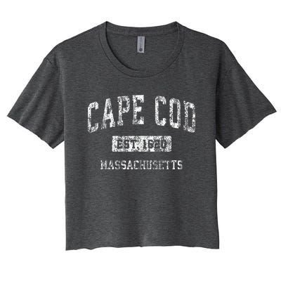 Cape Cod Massachusetts Ma Vintage Sports Women's Crop Top Tee