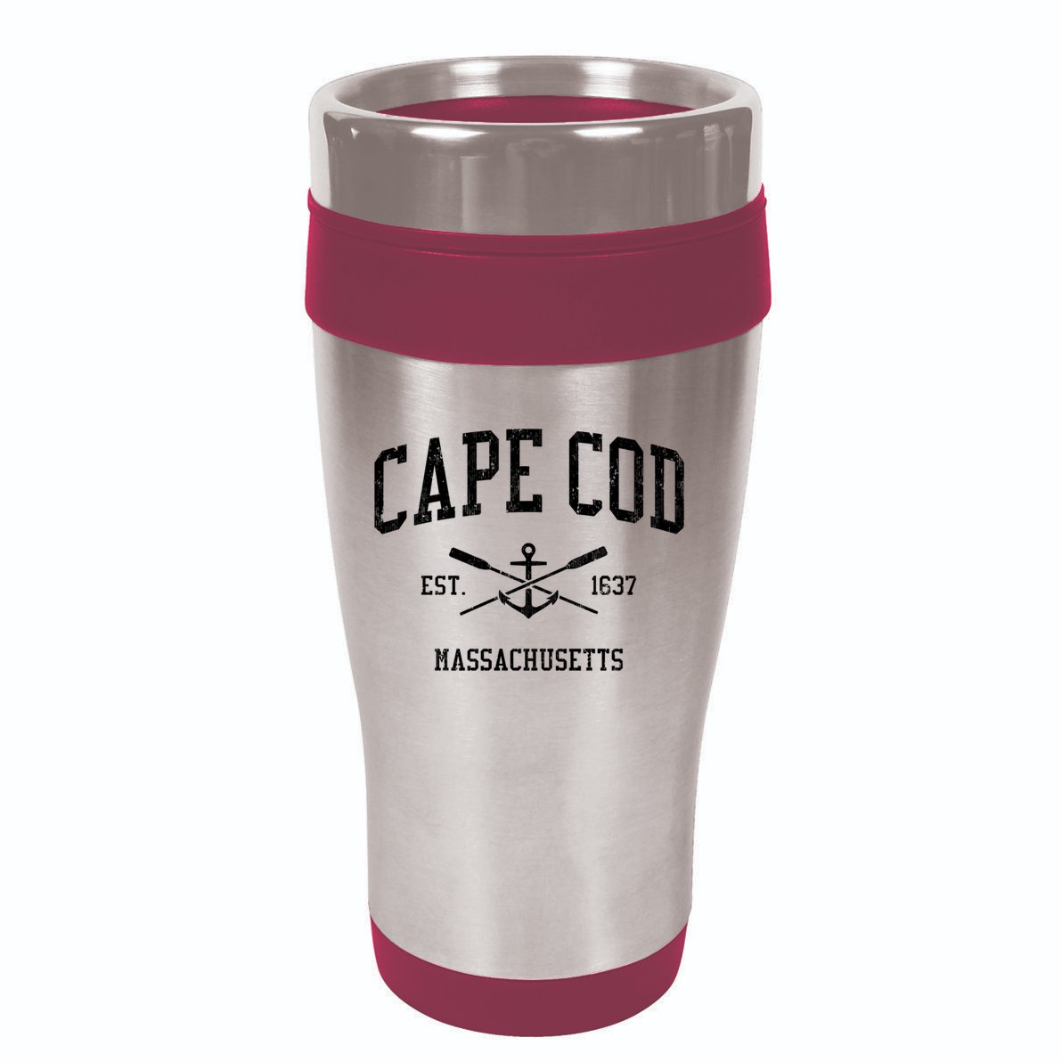 Cape Cod Ma Vintage Crossed Oars And Boat Anchor Sports Gift 16oz Travel Tumbler