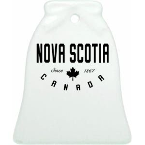 Canada Canadian Maple Leaf Ceramic Bell Ornament