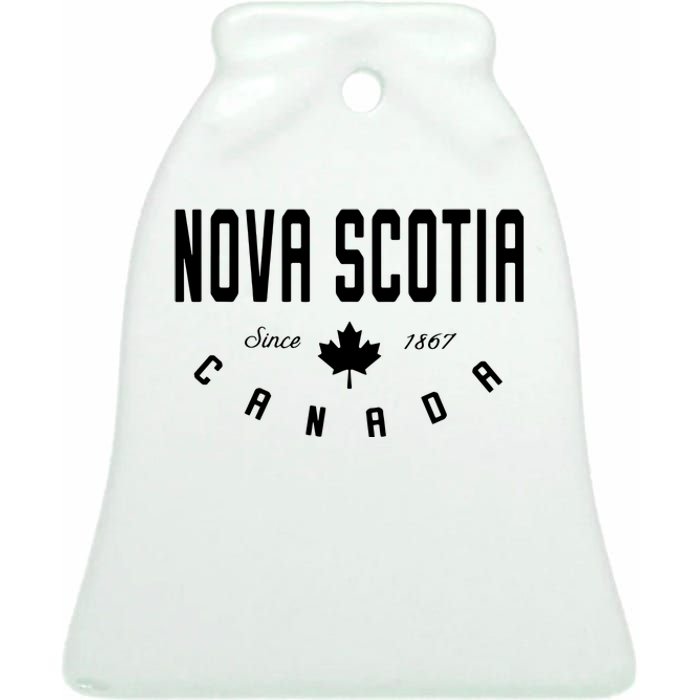 Canada Canadian Maple Leaf Ceramic Bell Ornament