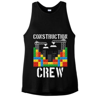 Construction Crew Master Builder Bricklayer Building Blocks Ladies PosiCharge Tri-Blend Wicking Tank