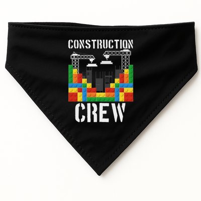 Construction Crew Master Builder Bricklayer Building Blocks USA-Made Doggie Bandana