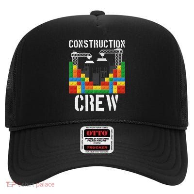 Construction Crew Master Builder Bricklayer Building Blocks High Crown Mesh Back Trucker Hat