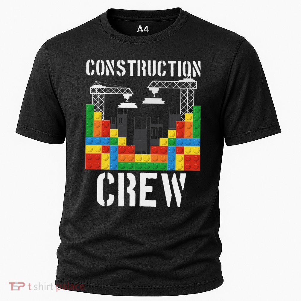 Construction Crew Master Builder Bricklayer Building Blocks Cooling Performance Crew T-Shirt