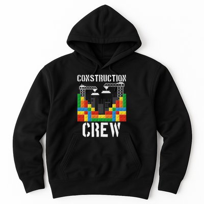 Construction Crew Master Builder Bricklayer Building Blocks Hoodie