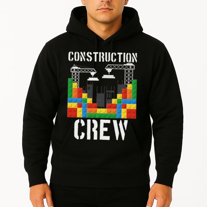 Construction Crew Master Builder Bricklayer Building Blocks Hoodie