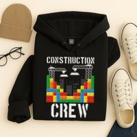 Construction Crew Master Builder Bricklayer Building Blocks Hoodie