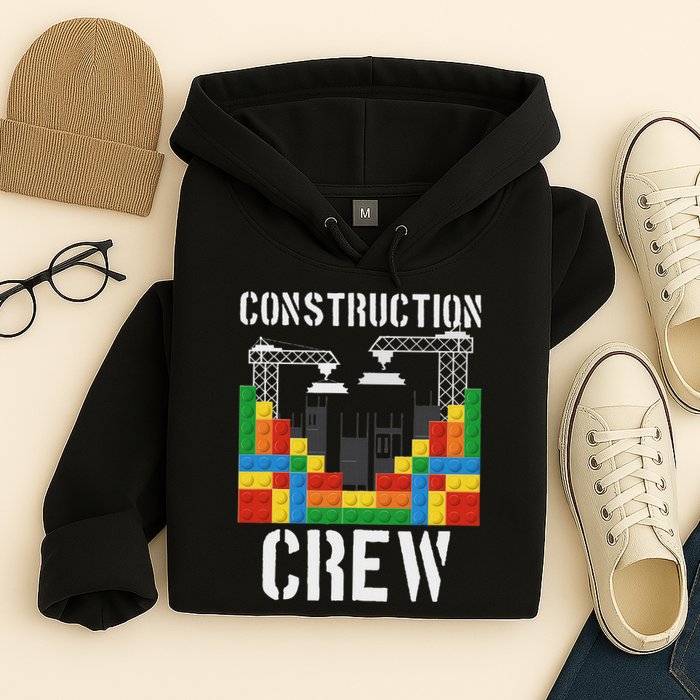 Construction Crew Master Builder Bricklayer Building Blocks Hoodie