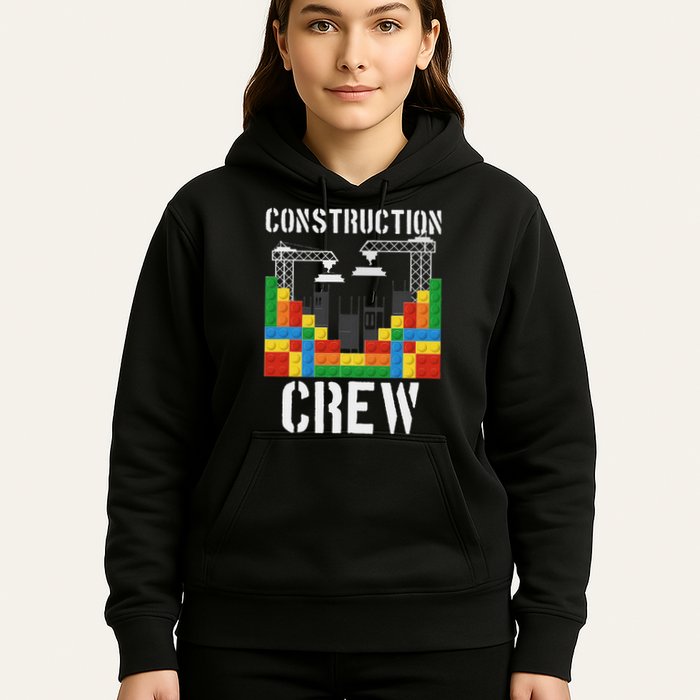 Construction Crew Master Builder Bricklayer Building Blocks Hoodie