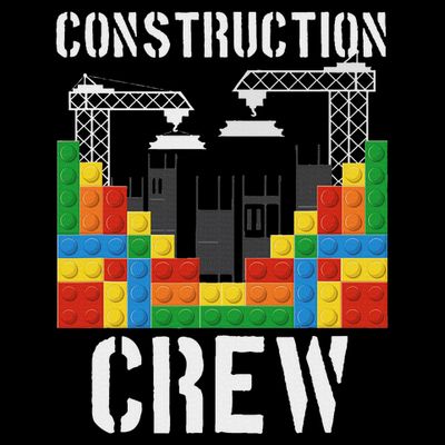 Construction Crew Master Builder Bricklayer Building Blocks T-Shirt