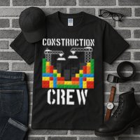 Construction Crew Master Builder Bricklayer Building Blocks Tall T-Shirt