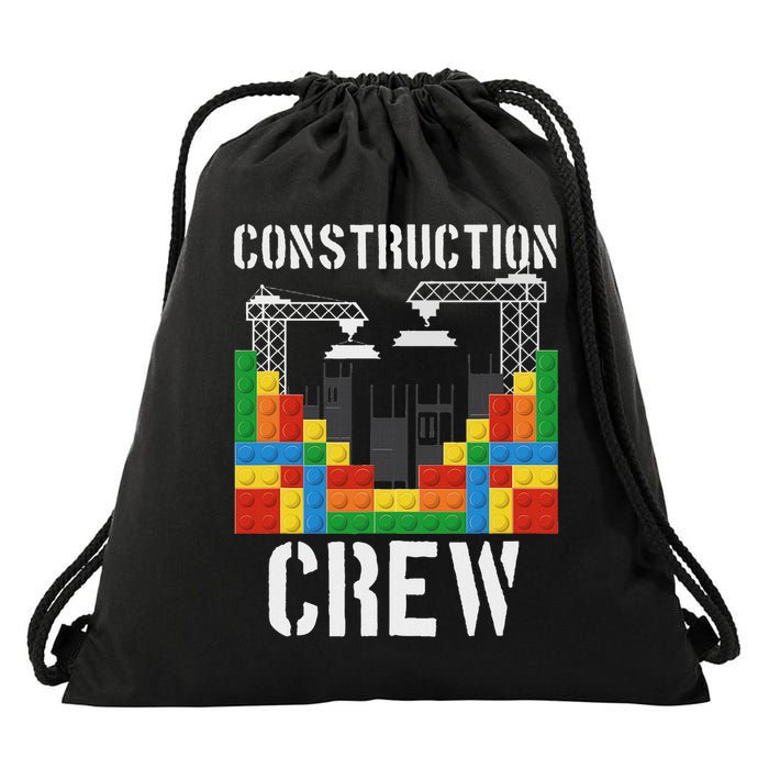 Construction Crew Master Builder Bricklayer Building Blocks Drawstring Bag