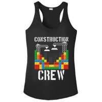 Construction Crew Master Builder Bricklayer Building Blocks Ladies PosiCharge Competitor Racerback Tank