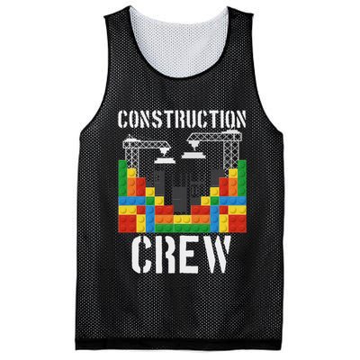 Construction Crew Master Builder Bricklayer Building Blocks Mesh Reversible Basketball Jersey Tank
