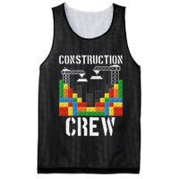 Construction Crew Master Builder Bricklayer Building Blocks Mesh Reversible Basketball Jersey Tank