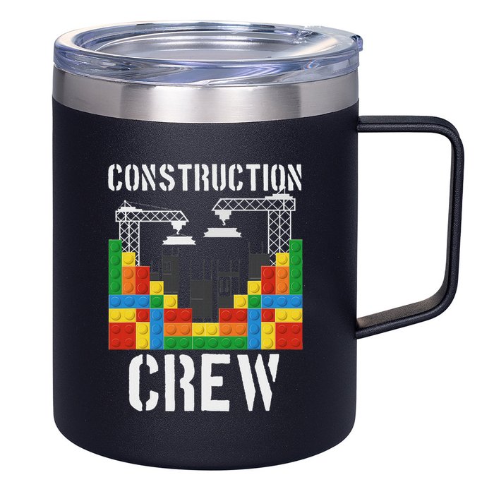 Construction Crew Master Builder Bricklayer Building Blocks 12oz Stainless Steel Coffee Mug