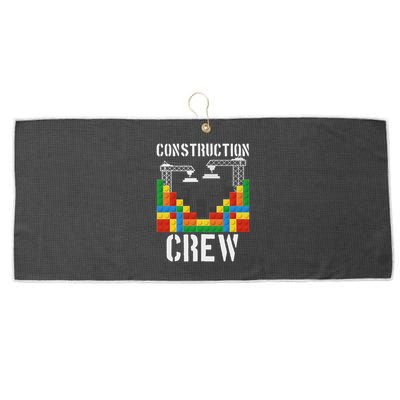Construction Crew Master Builder Bricklayer Building Blocks Large Microfiber Waffle Golf Towel