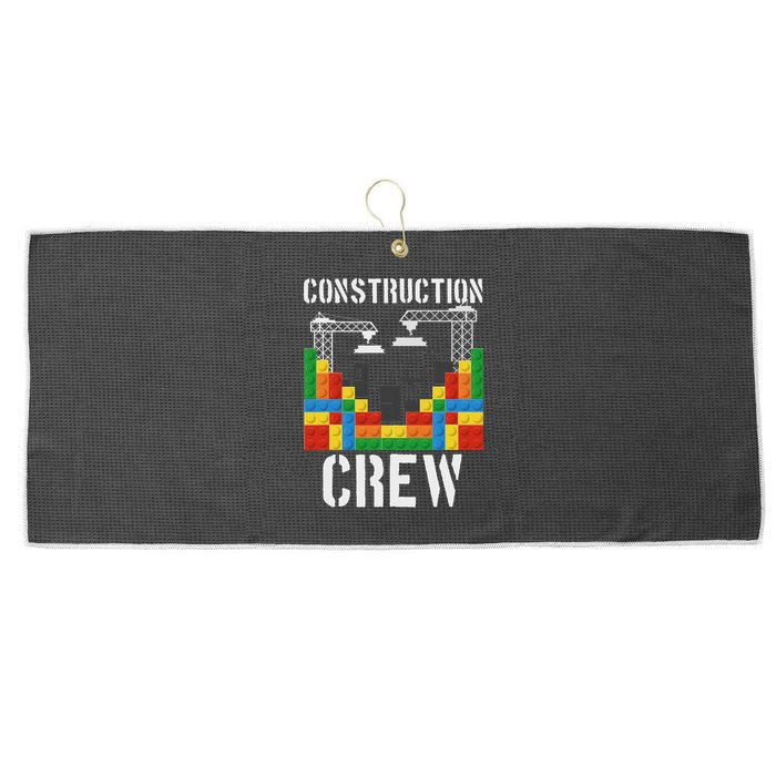 Construction Crew Master Builder Bricklayer Building Blocks Large Microfiber Waffle Golf Towel