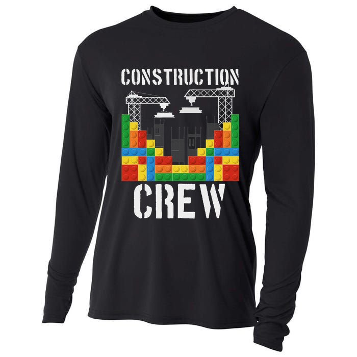 Construction Crew Master Builder Bricklayer Building Blocks Cooling Performance Long Sleeve Crew