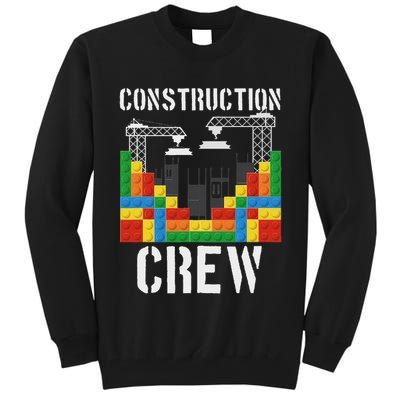 Construction Crew Master Builder Bricklayer Building Blocks Tall Sweatshirt