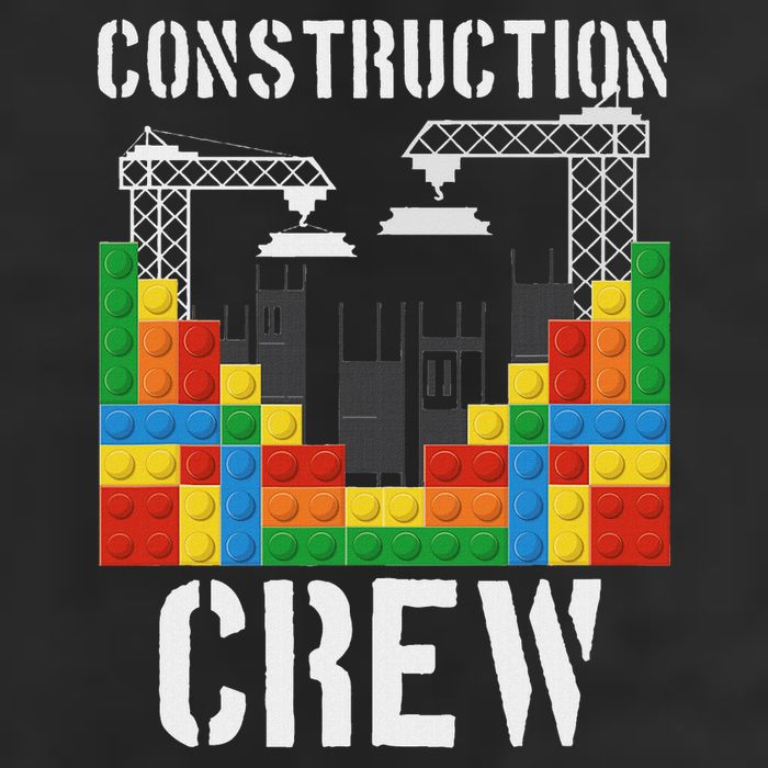 Construction Crew Master Builder Bricklayer Building Blocks 25L Jumbo Tote