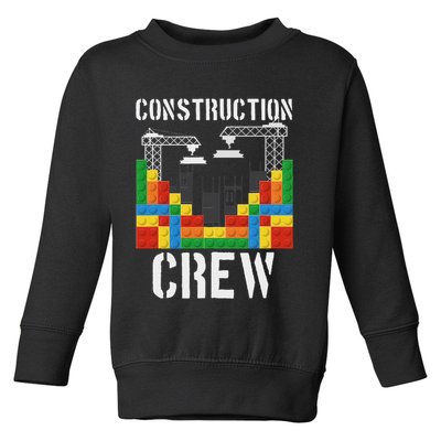 Construction Crew Master Builder Bricklayer Building Blocks Toddler Sweatshirt