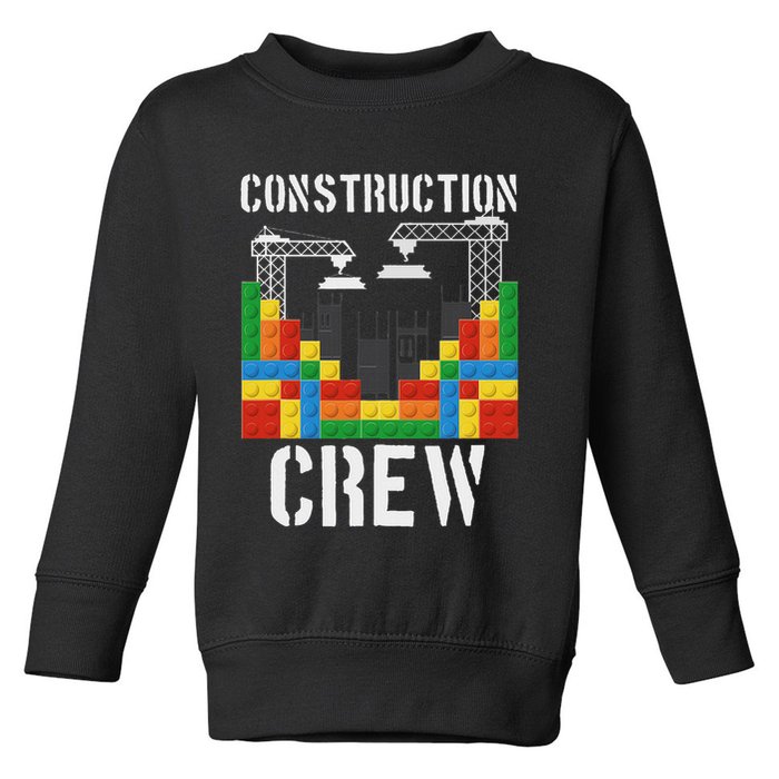 Construction Crew Master Builder Bricklayer Building Blocks Toddler Sweatshirt