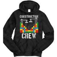 Construction Crew Master Builder Bricklayer Building Blocks Tie Dye Hoodie