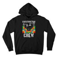 Construction Crew Master Builder Bricklayer Building Blocks Tall Hoodie