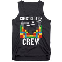 Construction Crew Master Builder Bricklayer Building Blocks Tank Top