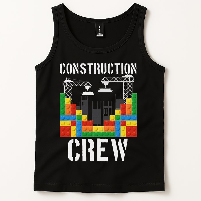 Construction Crew Master Builder Bricklayer Building Blocks Tank Top