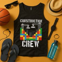 Construction Crew Master Builder Bricklayer Building Blocks Tank Top